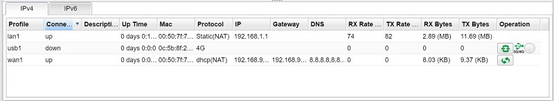 another screenshot of Vigor3900 interface Status
